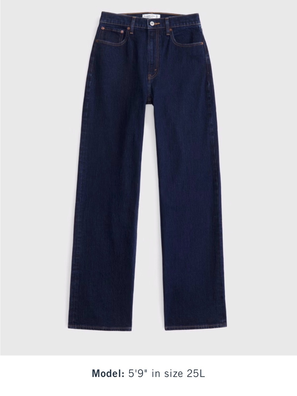Abercrombie & Fitch Women's High Rise 90s Relaxed Jean - Dark Rinse Size 26Long